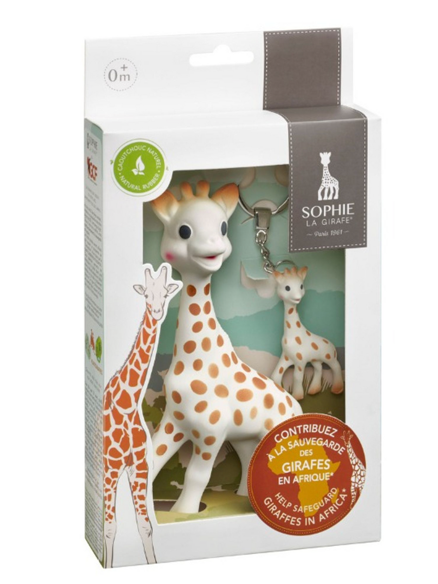 Set regalo Juguete mordedor jirafa Sophie la Girafe + Anillo denticion -  Smalls by Collantes