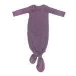 Set Camisón Nudo Newborn con Bandita - Plum