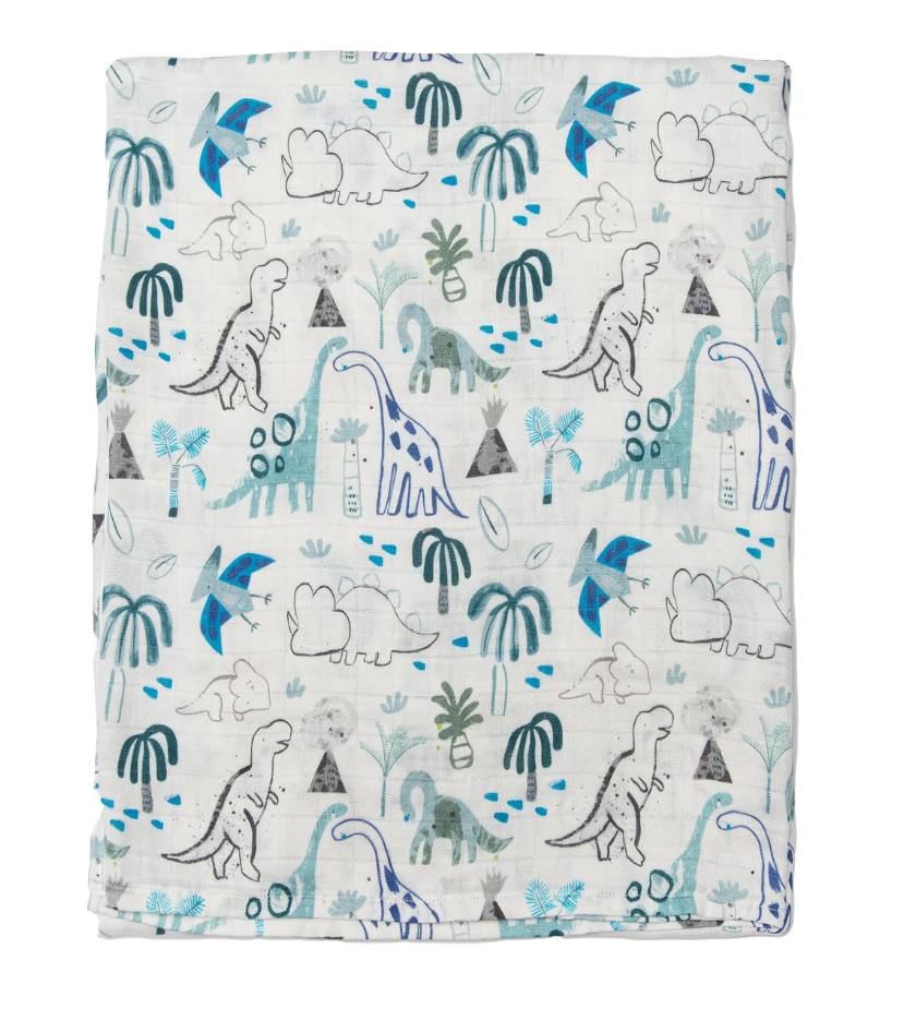 Sábana de Muselina/Swaddle Blanket- DINOSAURIOS