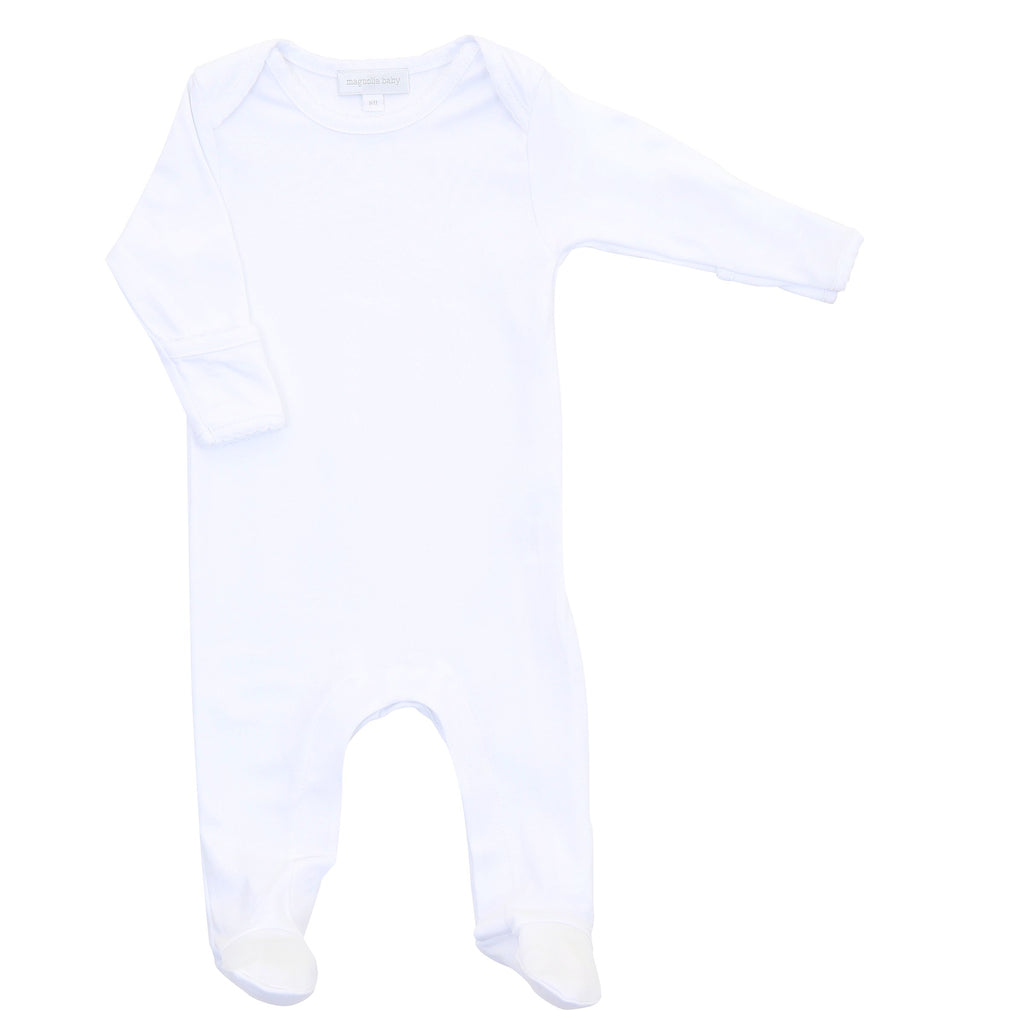 Mameluco Algodón Pima -Essentials Lap White Footie