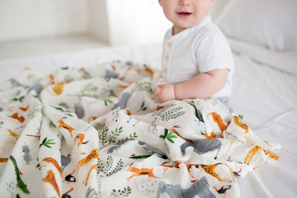 Sábana de Muselina/Swaddle Blanket- SAFARI