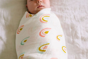 Sábana de Muselina/Swaddle Blanket- ARCOIRIS PASTEL