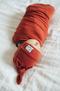 Set Swaddle/Sábana multiusos- RUST