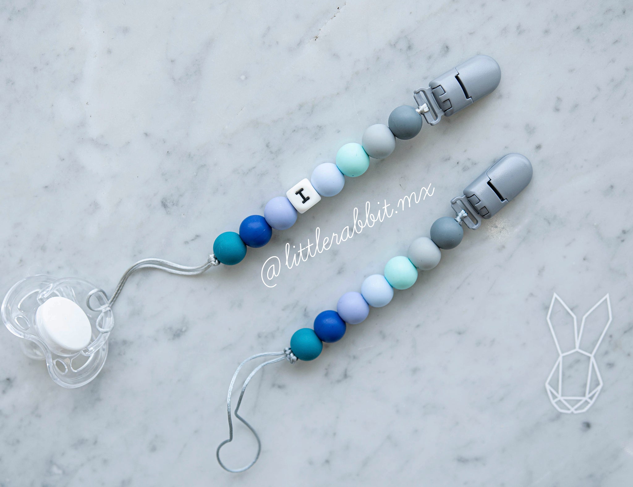 CLIP MINI- Gray & Blues