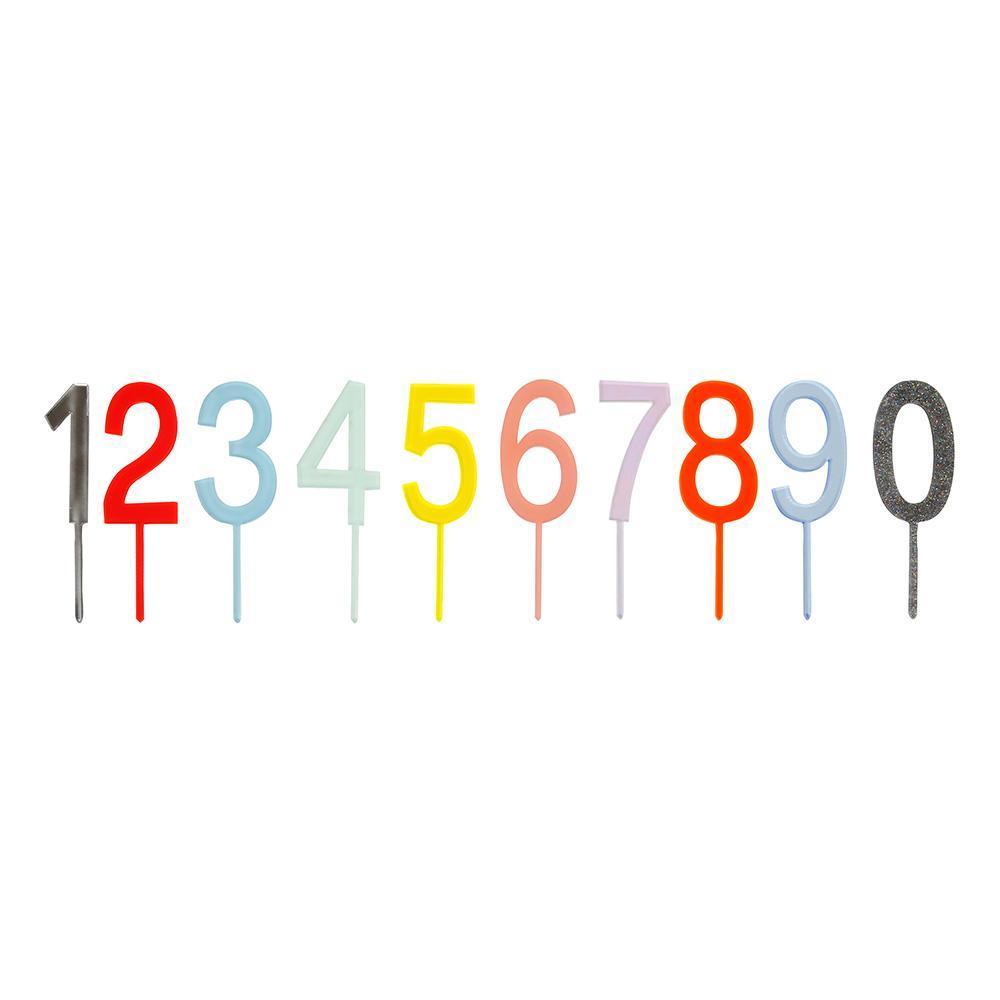 Number Cake Toppers - Multicolor
