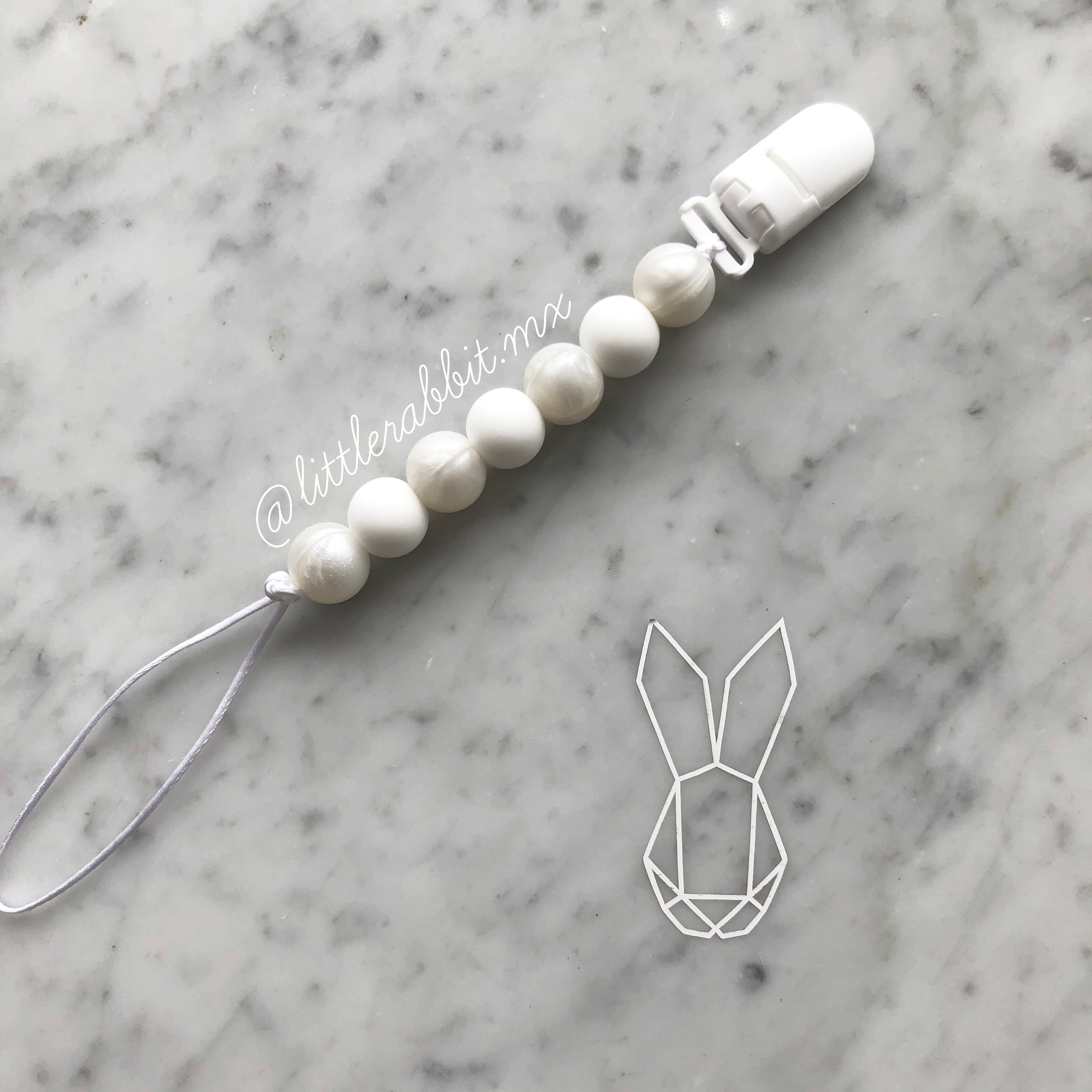 CLIP MINI- White + Pearl